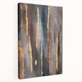 Luxury Moody Modern Wall Art - Abstract Gray, Gold & Brown Print