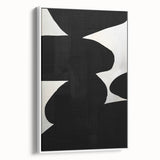 Geometric Minimalist Abstract Wall Art – Bold Black and White Shapes