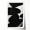 Geometric Minimalist Abstract Wall Art – Bold Black and White Shapes