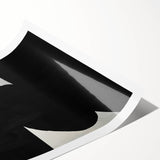 Geometric Minimalist Abstract Wall Art – Bold Black and White Shapes