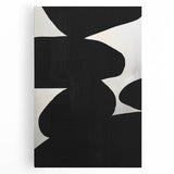 Geometric Minimalist Abstract Wall Art – Bold Black and White Shapes
