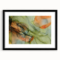 Organic Moody Modern Wall Art - Abstract Green, Gold & Orange Print