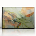 Organic Moody Modern Wall Art - Abstract Green, Gold & Orange Print