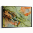 Organic Moody Modern Wall Art - Abstract Green, Gold & Orange Print
