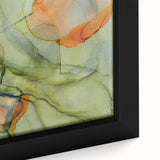 Organic Moody Modern Wall Art - Abstract Green, Gold & Orange Print