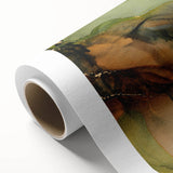 Organic Moody Modern Wall Art - Abstract Green, Gold & Orange Print