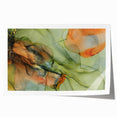 Organic Moody Modern Wall Art - Abstract Green, Gold & Orange Print