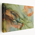 Organic Moody Modern Wall Art - Abstract Green, Gold & Orange Print