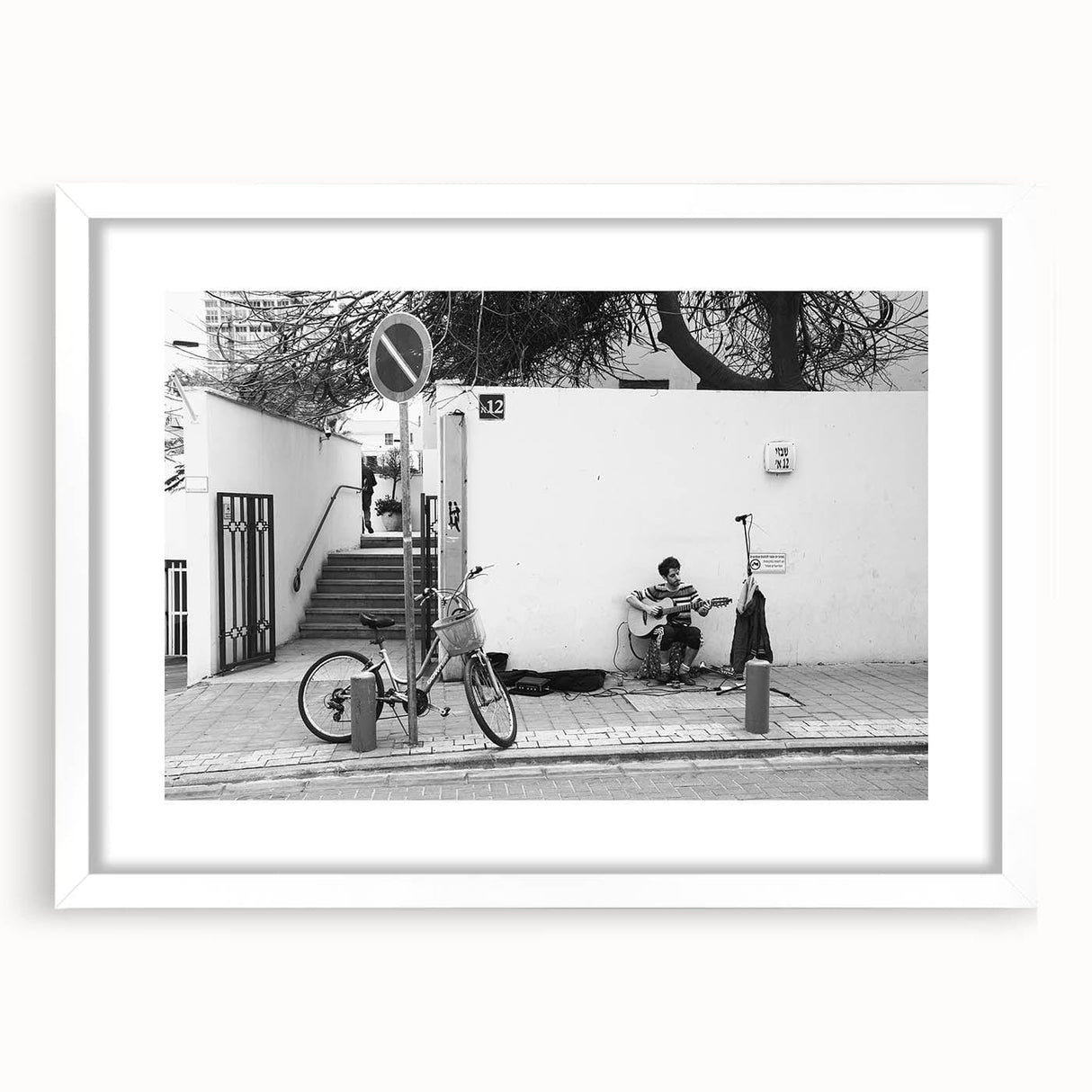 Urban Landscape Photography Decor – Street Musician Wall Art