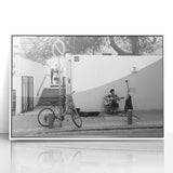 Urban Landscape Photography Decor – Street Musician Wall Art