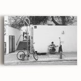 Urban Landscape Photography Decor – Street Musician Wall Art