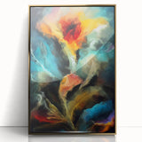 Contemporary Fluid Art Pieces - Abstract Fluid Canvas Art Multicolor