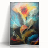 Contemporary Fluid Art Pieces - Abstract Fluid Canvas Art Multicolor