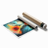 Contemporary Fluid Art Pieces - Abstract Fluid Canvas Art Multicolor