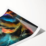 Contemporary Fluid Art Pieces - Abstract Fluid Canvas Art Multicolor