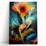 Contemporary Fluid Art Pieces - Abstract Fluid Canvas Art Multicolor
