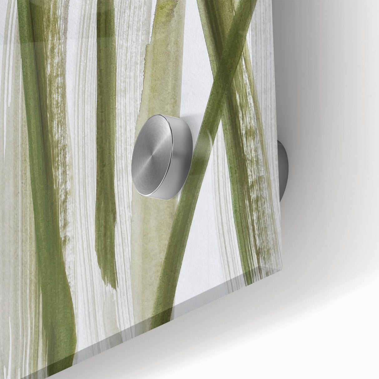 Earthen Harmony Abstracts – Olive Green and Light Gray Wall Art