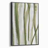 Earthen Harmony Abstracts – Olive Green and Light Gray Wall Art