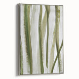 Earthen Harmony Abstracts – Olive Green and Light Gray Wall Art
