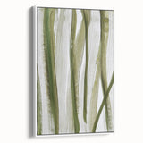 Earthen Harmony Abstracts – Olive Green and Light Gray Wall Art