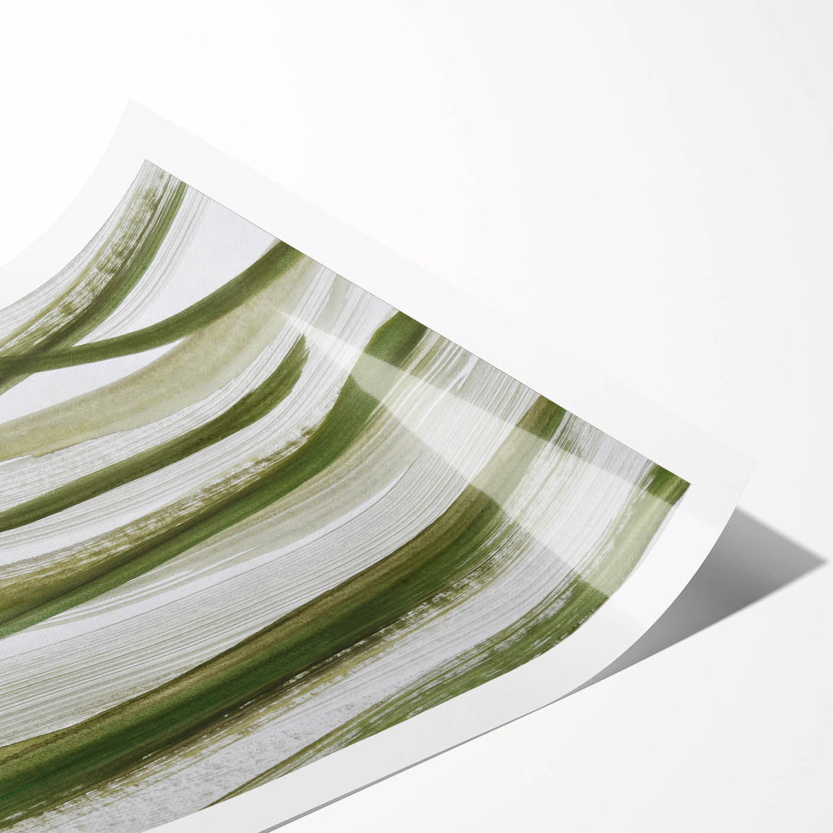 Earthen Harmony Abstracts – Olive Green and Light Gray Wall Art