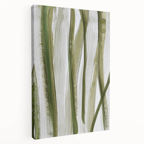 Earthen Harmony Abstracts – Olive Green and Light Gray Wall Art
