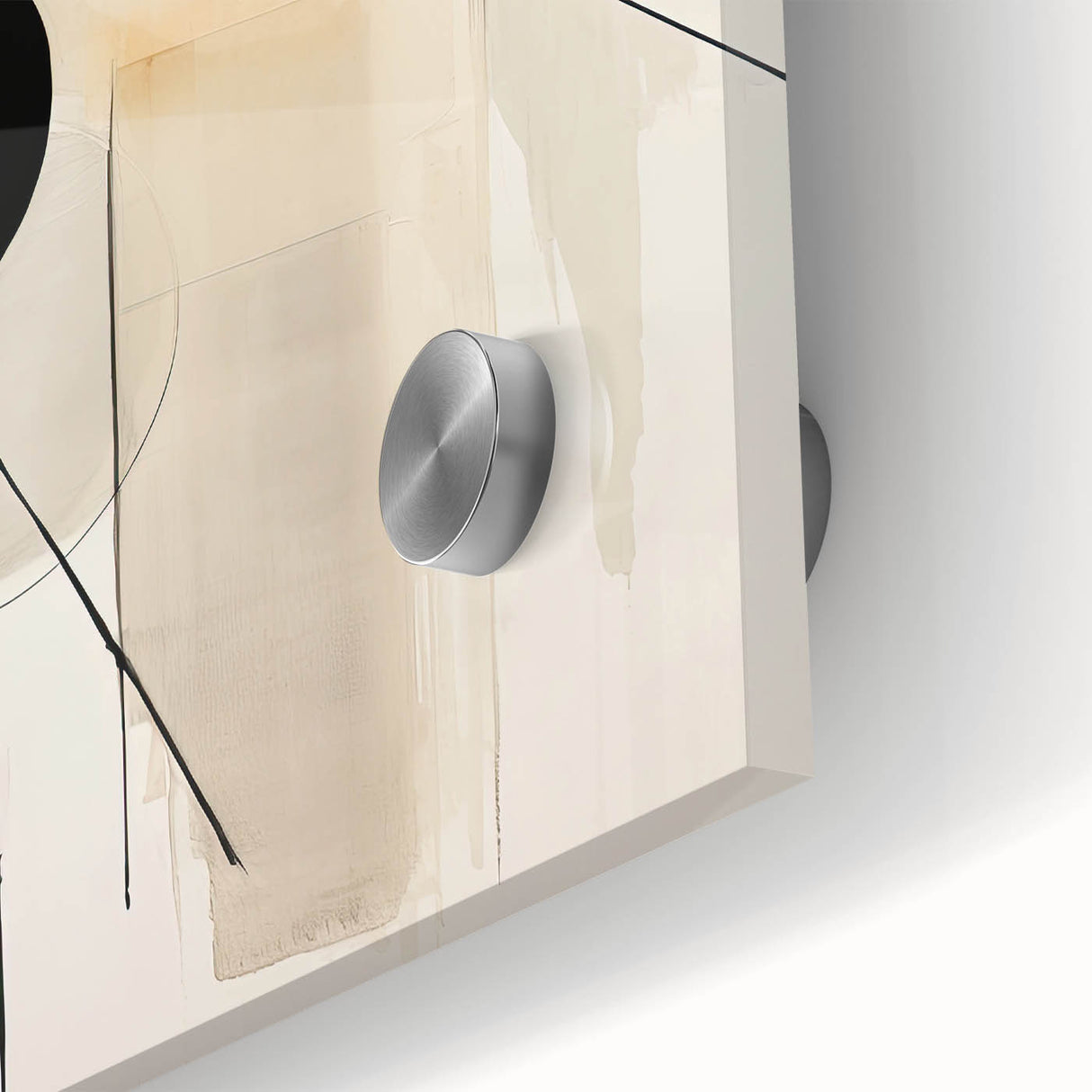 Minimalist Abstract Canvas Prints – Geometric Black and Beige Design
