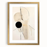 Minimalist Abstract Canvas Prints – Geometric Black and Beige Design