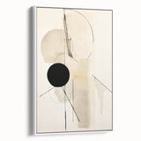 Minimalist Abstract Canvas Prints – Geometric Black and Beige Design