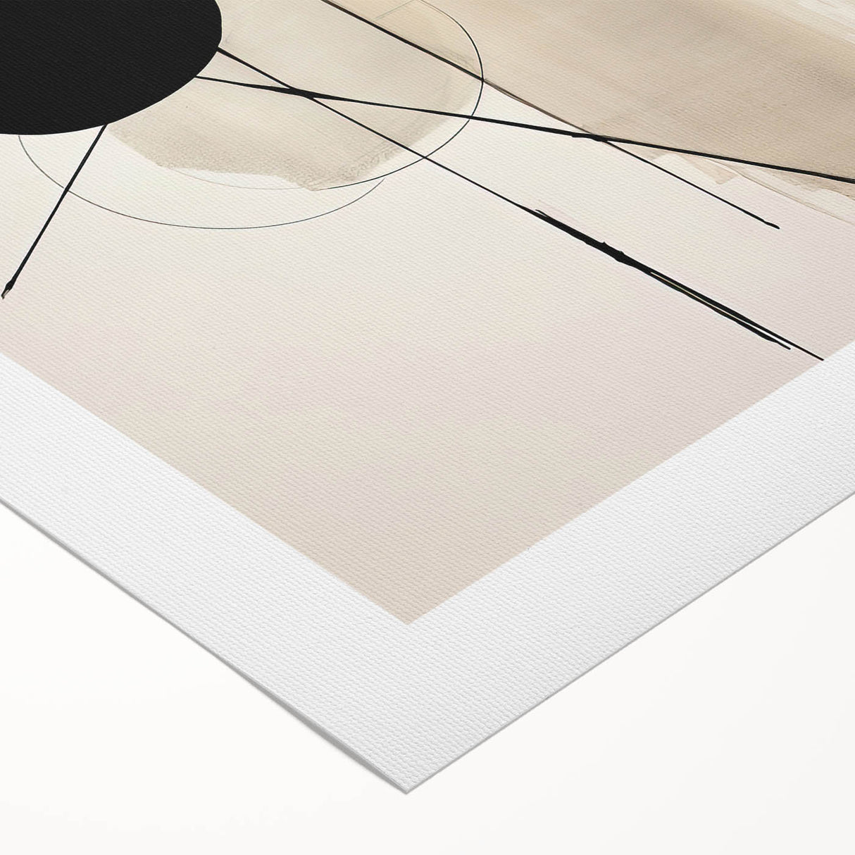 Minimalist Abstract Canvas Prints – Geometric Black and Beige Design