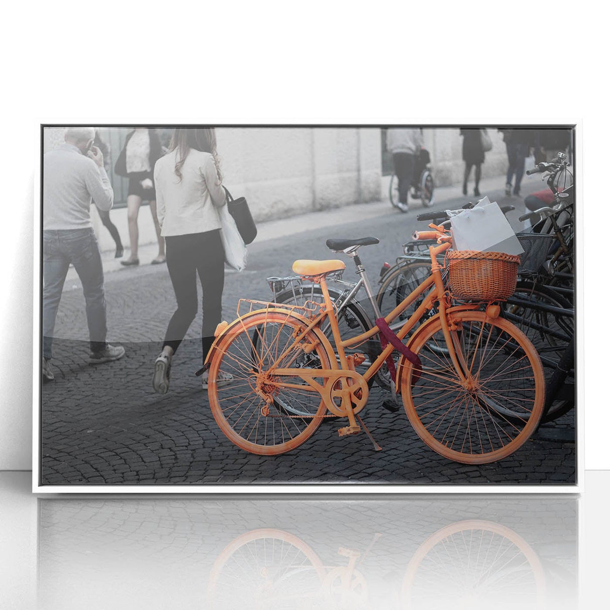 Cityscape Photography Prints – Bold Urban Bicycle Street Art