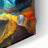 Fluid Abstract Wall Art - Contemporary Fluid Art Pieces in Teal Blue