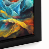 Fluid Abstract Wall Art - Contemporary Fluid Art Pieces in Teal Blue