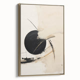 Modern Geometric Wall Art – Minimalist Abstract Black Circle Painting