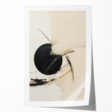 Modern Geometric Wall Art – Minimalist Abstract Black Circle Painting