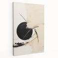 Modern Geometric Wall Art – Minimalist Abstract Black Circle Painting