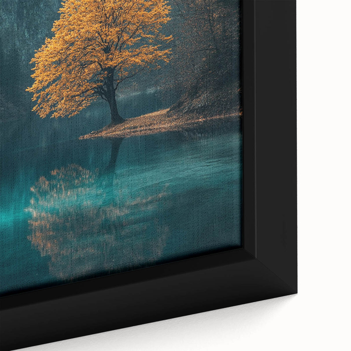Golden Tree Reflection – Tranquil Landscape Art Prints & Decor