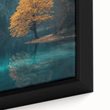 Golden Tree Reflection – Tranquil Landscape Art Prints & Decor
