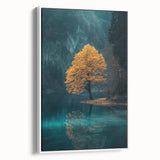 Golden Tree Reflection – Tranquil Landscape Art Prints & Decor