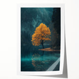 Golden Tree Reflection – Tranquil Landscape Art Prints & Decor