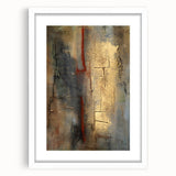 Textured Moody Modern Wall Art - Abstract Gold, Red & Gray Print