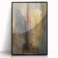 Textured Moody Modern Wall Art - Abstract Gold, Red & Gray Print