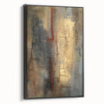 Textured Moody Modern Wall Art - Abstract Gold, Red & Gray Print