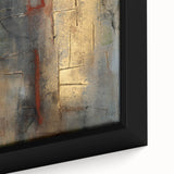 Textured Moody Modern Wall Art - Abstract Gold, Red & Gray Print