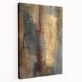 Textured Moody Modern Wall Art - Abstract Gold, Red & Gray Print