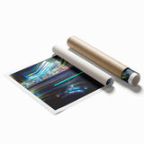 Vibrant Cityscape Canvas Prints – Neon Highway Modern Wall Art