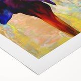 Abstract Fluid Canvas Art - Modern Fluid Art Prints in Purple & Yellow