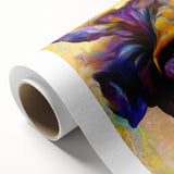 Abstract Fluid Canvas Art - Modern Fluid Art Prints in Purple & Yellow