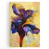 Abstract Fluid Canvas Art - Modern Fluid Art Prints in Purple & Yellow