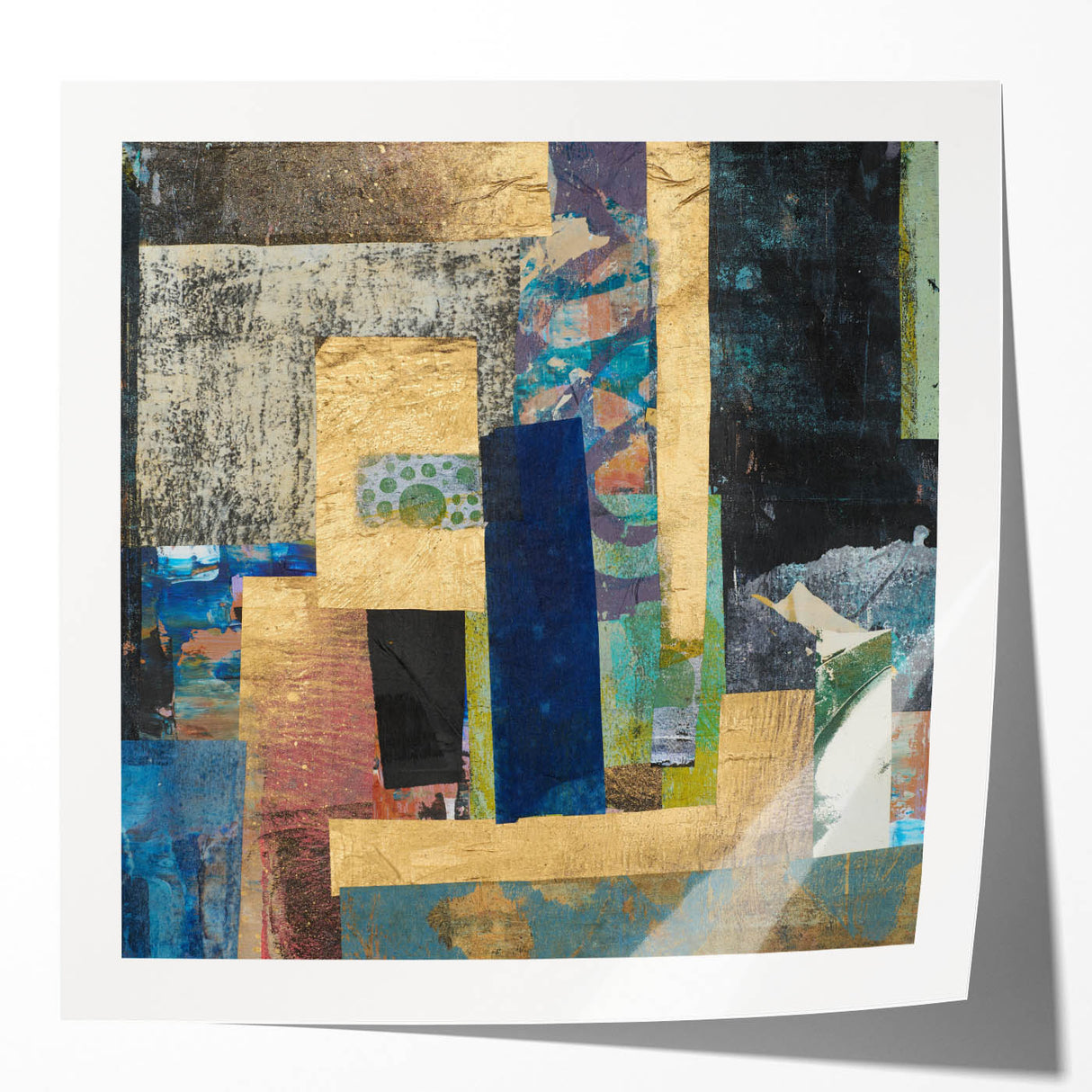 Golden Layers – Contemporary Canvas Art from Earthen Harmony Abstracts